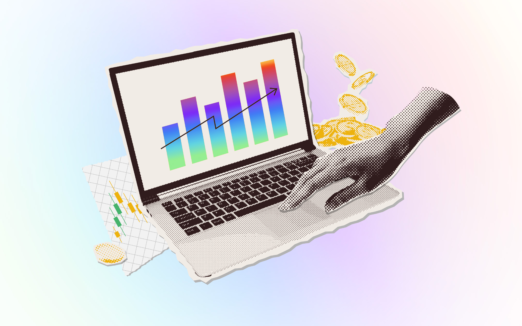 Collage depicting planning a multifamily marketing budget using data